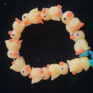 10 pc. Lampwork Glass Beads Cute Duck